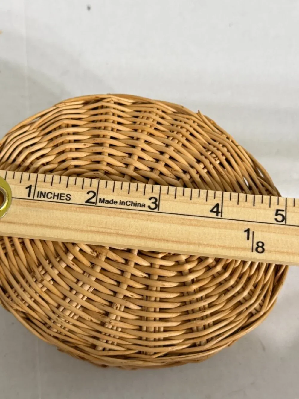 Lidded Wicker Container Versatile Woven Storage Container Intricate Border Italy